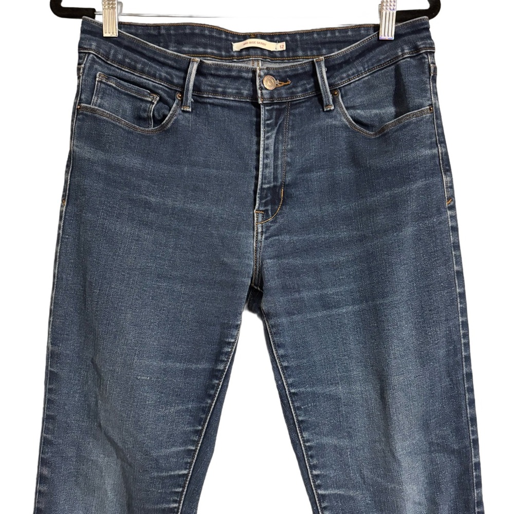 Levi's Midrise Blue Skinny Jeans Cotton/Poly Blend Stretch Women’s Size 12 - Picture 3 of 9